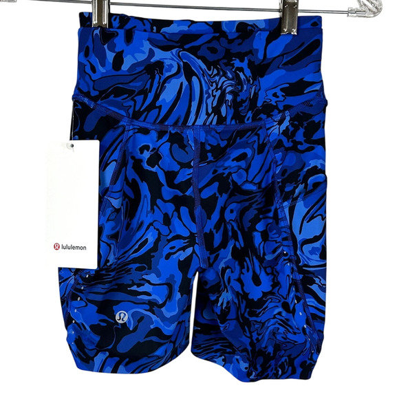 Lululemon Fast Free High-Rise Short 6" 5 Pocket Galactic Cobalt Size 2 NWT - Picture 2 of 11
